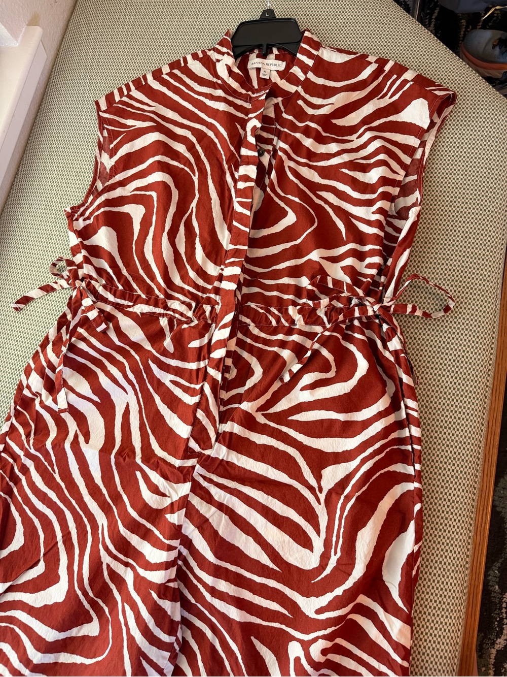 Banana Republic Rust and White Zebra Jumpsuit Size M #146 - Picture 14 of 17